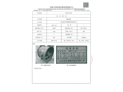 混流风机检验报告-5